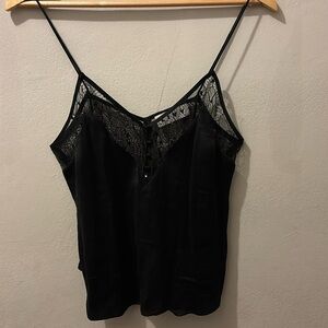Delicate Livy tank with Lace and silk. From London.